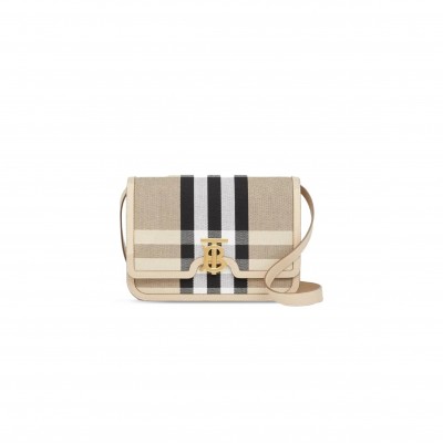 BURBERRY PLAID CROSSBODY BAG 80398571 (25.5*18.5*6.5cm)